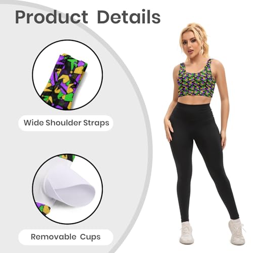 Image of Yoga top Women's Cheerleading Uniform Gym Outfit Running Crop Tops Yoga Shirts Casual Tank Top
