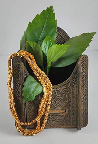 CUTE GOLD 1 Gram Micro Gold Plated & Copper Traditional Designer Fashion Jewellery Chain for Women