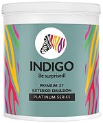 Indigo Premium XT Emulsion Platinum Series – High-performance exterior emulsion with rich matt finish – 1 L Super White