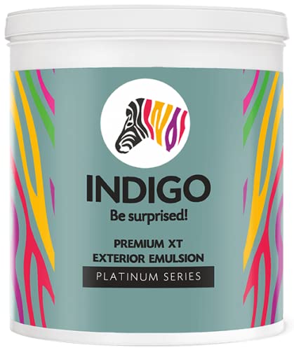 Indigo Premium XT Emulsion Platinum Series – High-performance exterior emulsion with rich matt finish – 1 L Super White