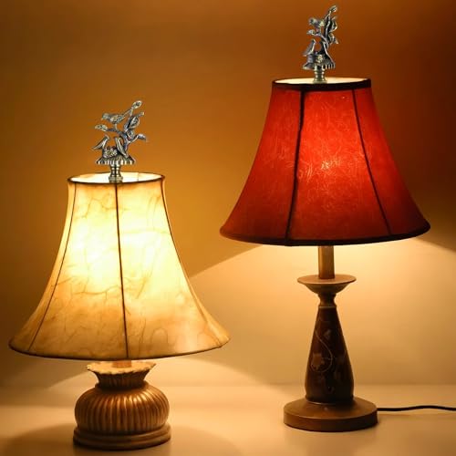 Chunful 2 Pack Birds Lamp Finials Decorative, Birds on a Nest Shade Antique Finial Lamp Toppers Screw Cap Knobs 1/4-27 Thread Decorative Knob Finials Accessories for Home Room - Thumbnail 6