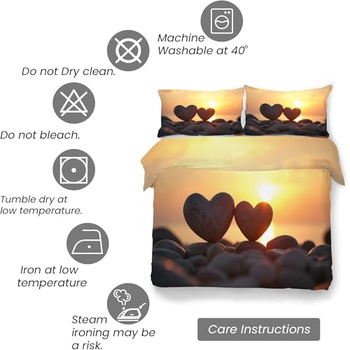 Housse de couette en microfibre douce 90x190 avec fermeture éclair pratique