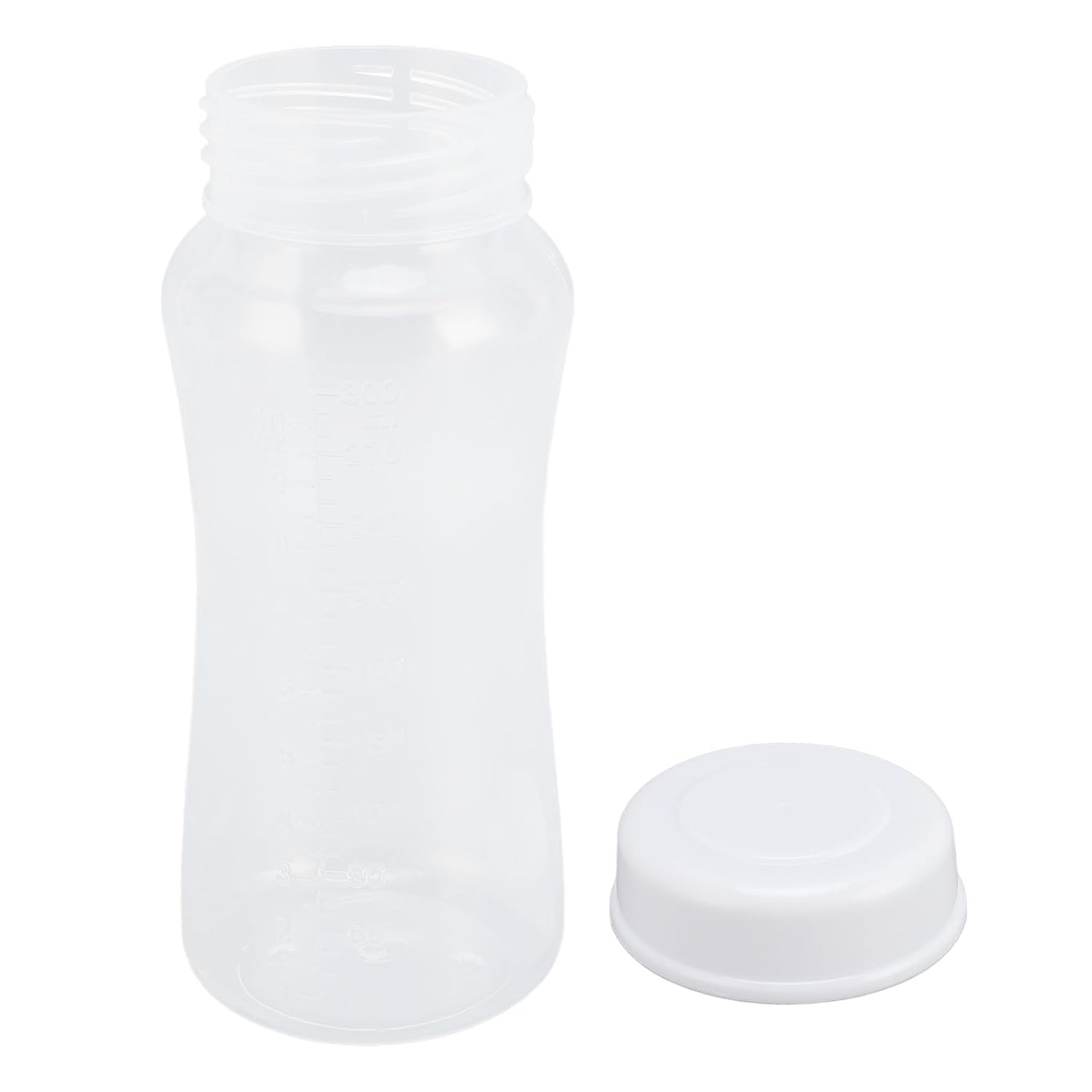 8 Pcs Milk Storage Bottles, Wide Neck Breastmilk Collection Bottles 300ml Leak Proof Reusable with 5cm Neck for NUK Dr. Brown's Electric Breast Pumps