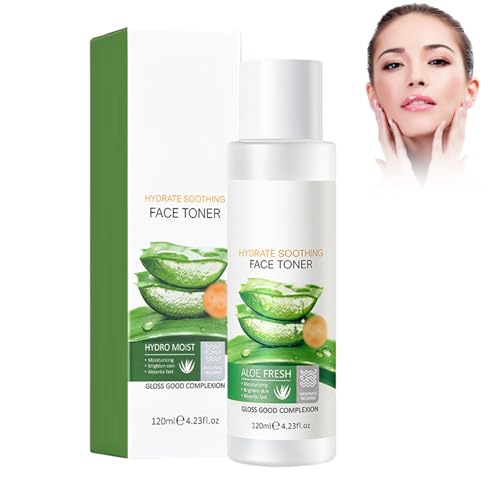 120ml Lotion tonique visage à l'aloe vera, Tonique apaisant et hydratant en profondeur, Tonique pour le visage pour femmes, Soins de la Peau Hydratants et Nourrissants Quotidiens tonen