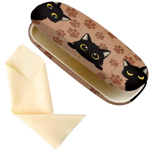 Image of Glasses Case Hard Shell,Portable Protective Eyeglasses Case, Eyeglass Holder Box with Cleaning Cloth, for men women