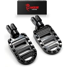 MZS Motorcycle Front Foot Pegs Compatible with Diavel 2011-2018 / Diavel S 2018-2023 / Diavel 1260 2019-2023, Rider Adjustable Footpegs MX Serrated Wide Pedal Footrest CNC Black