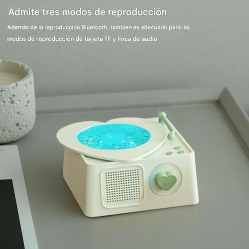 Enceinte sans fil avec son enveloppant et design tourne-disque vintage