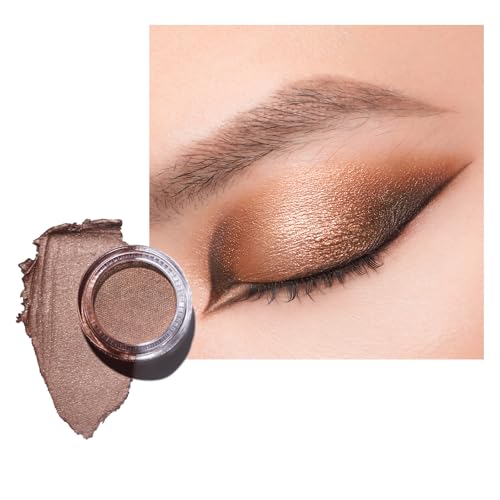 Oulac Glitter Eyeshadow Metallic Finish - High Impact Hazelnut Eyeshadow Waterproof | Up to 12 Hours Wear | Creates Eye-Catching Eye Make-up, Vegan, 06g Cream Color 22 Hazelnut Latte