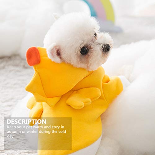 UKCOCO Roupas Com Capuz para Animais de Estimação Adorável Design de Frango Traje Pijama Macio Macac