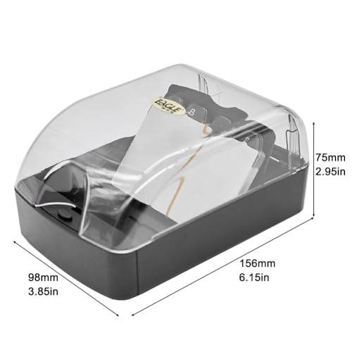 Velarionna Business Card Holder for Desk, Storage up to 350 Cards Capacity Business Card File Box, Push-Button - Thumbnail 2