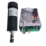 Spindelmotor, 0,5 kW Klemmen Luftkühlte Spindelmotor Kit ER11 Futter CNC 500W + Stromversorgungsgeschwindigkeit Gouverneur for PCB Gravur(Package 4)