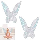 【DISEÑO AJUSTABLE】: Dos correas elásticas están unidas al hombro para facilitar su transporte para que el ángel asistente no se caiga fácilmente. La organza tiene un efecto de gradiente mágico en el asistente.