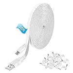 2Pack-30FT-Flat-Power-Extension-Cable-Compatible-with-WyzeCam-Wyze-Cam-Pan-Yi-CameraNestCam-IndoorBlinkAmazon-Cloud-CameraUSB-to-Micro-USB-Charging-Cord-for-Home-Security-Camera