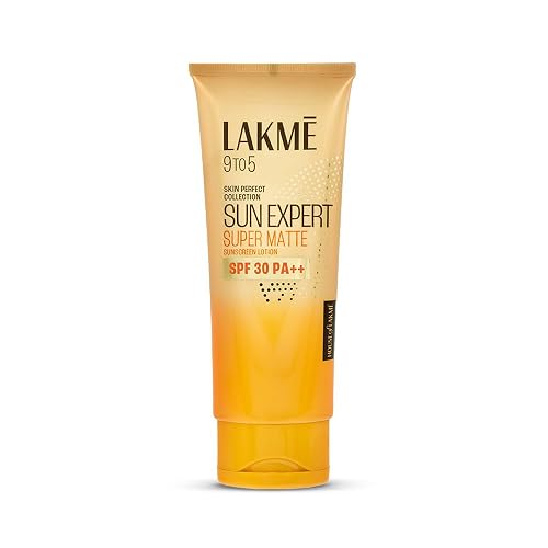 Lakmē Sun Expert SPF 30 PA++ Ultra Matte Lotion Sunscreen with Niacinamide | Helps reduce pigmentation | Non-sticky | For All Skin Types, For UVA/B Protection,No White Cast 100ml