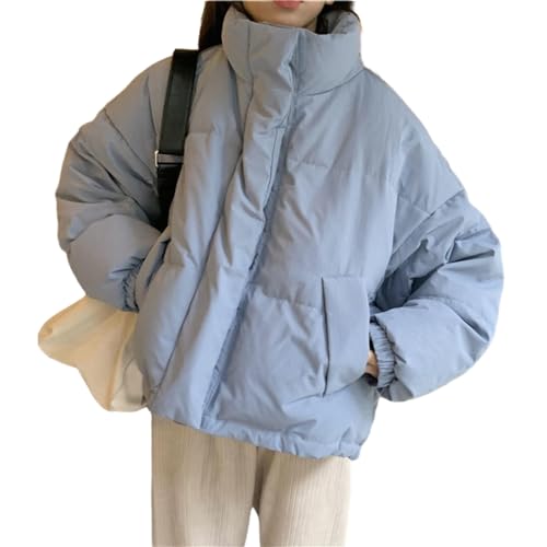 Ldabrye Chaquetas para mujer, abrigo acolchado ligero y cálido de invierno con bolsillos, abrigo cálido acolchado