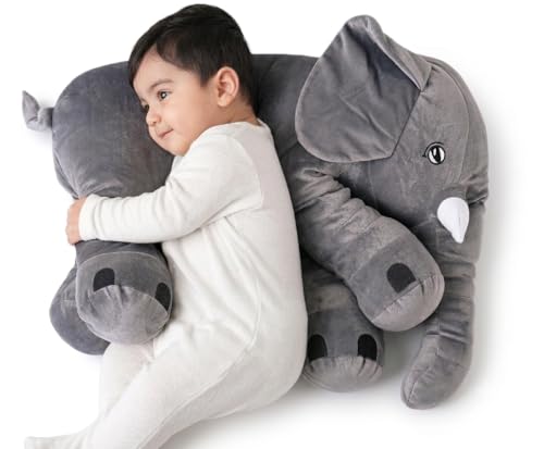Image of 60cm Elephant Soft Toy, Big Size Fibre Filled Stuffed Animal Plush Hugging Toy for Kids | Hugging Soft Toy for Kids boy Girl Birthday Gift