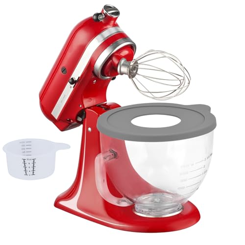 Glass Bowl Covers for KitchenAid 5 Quart Tilt-Head Stand Mixers Bowl Covers Lid,1 Pack