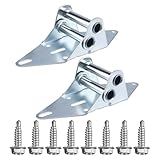 Garage Door Hinges #4 with Mounting Bolts, Heavy Duty, 2-Pack, 14 Gauge, Galvanized Finish, Residential/Light Commercial
