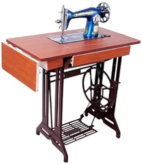 Sewing Machine Vintage Sewing Machine Household Foot-Operated Manual Tailor Head Eat Thick Sewing Machine with Iron Frame - Old Fashioned WEWYQSJXBXF-4129(Color:A,Size:)