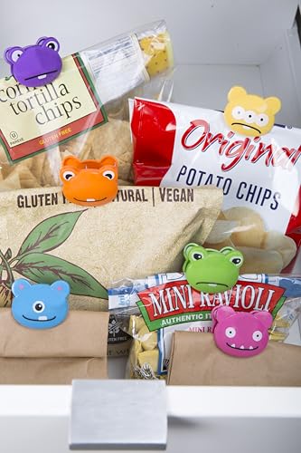 Kikkerland BC05XM Crazy Monster Bag Clip, Plastic, Multicolor