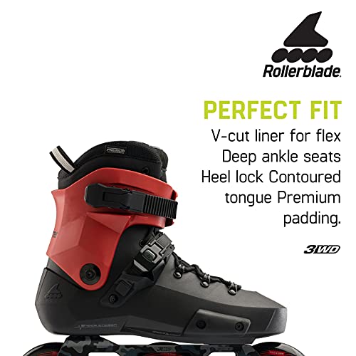Image of Rollerblade Twister 110 Unisex Adult Fitness Inline Skate, Black /Red, Urban Performance Inline Skates