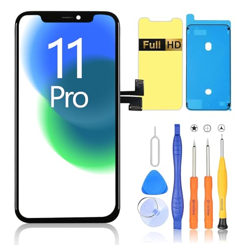 Bokman iPhone 11 Pro ptpl LCD fBXvC ʏC  CLbg+یtB+hV[t (5.8C`)