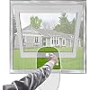 Adjustable Window Screen Replacement kit with Zipper Opening, Fiberglass White 47in X 47in (120X120cm) can be Cut,Keep Bugs Mosquitoes Out,Insect Protection Nets for Household Purposes
