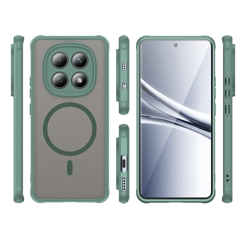 Image of Compatible with REDMI Redmi Note 15 5G Case Cover,Compatible with MagSafe,Anti-Fall,Compatible with Xiaomi Redmi Note 15 4G 2510DRA23E 2510DRA23G Cell Protective Phone Case Green