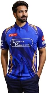 MI 2025 IPL Replica Jersey – Mumbai Indians Official Fan Edition Cricket Polo T-Shirt | Breathable Sports Polyester | Half... Price In India