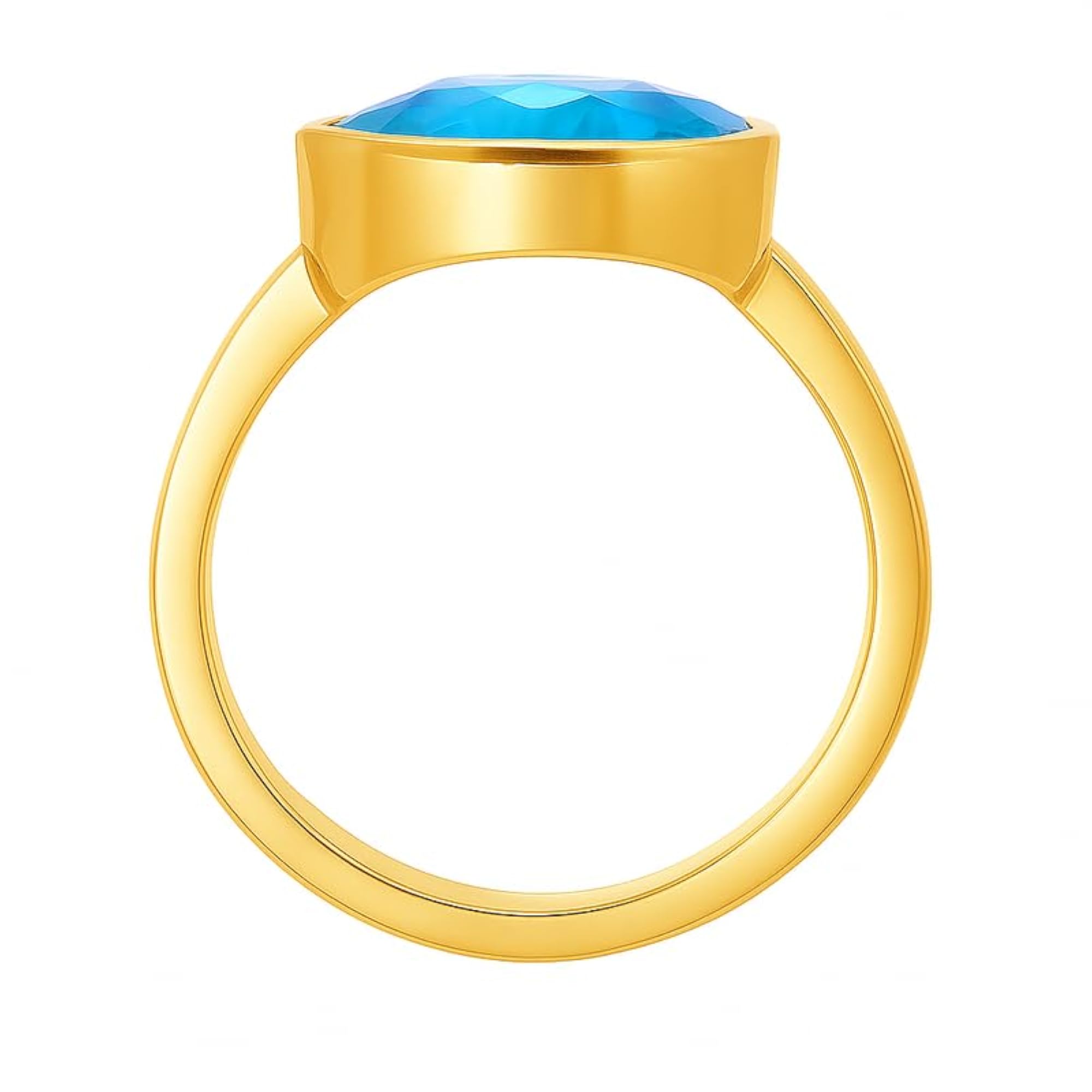 Women's Handcrafted Panchdhatu Blue Topaz Adjustable Ring, 15.50 Carat