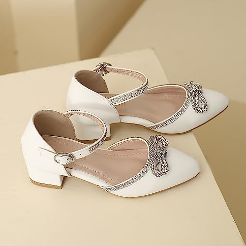 Image of Amoji Girls High Heels Kid Ankle Strap Dress Shoes Wedding Party for Little Kid Big Kid 412