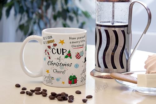Image of Cup of Christmas Cheers - Merry Christmas Santa Ceramic Mug 11oz Designer Coffee /Tea Cup ARM675