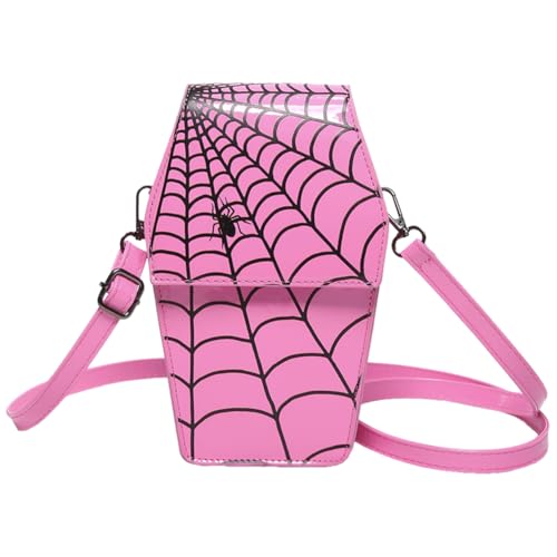 Gothic Coffin Shape Crossbody Bag for Women, Novelty Gothic Crossbody Purse Halloween Trick or Treat Purses