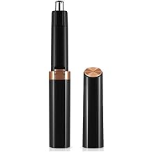 QIYUDS Ear Nose Hair Brow Trimmer Clipper,for Men and Women Professional Tiny Painless Nose Hair Remover,Waterproof Stainless Steel Head, Mute Moto
