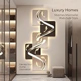 3D‑LED Wall Art Decor, Vertical Glow Sculpture Crystal Porcelain Acrylic