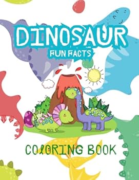 Paperback Dinosaur Fun Facts: Coloring Book