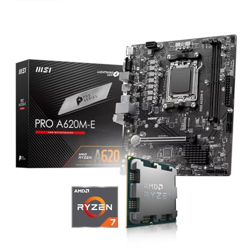 Aufrüst-Kit Bundle Ryzen 7 8700F 8X 4.1 GHz Prozessor, 16 GB DDR5, MSI PRO A620M-E Mainboard, be Quiet! Pure Rock Slim 2 (zusammengebaut inkl. Bios Update + Funktionskontrolle)