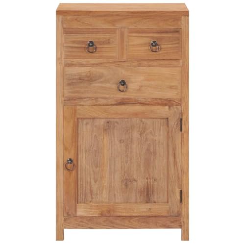 Armario de madera maciza para salón con tres cajones y puerta de estilo colonial 5