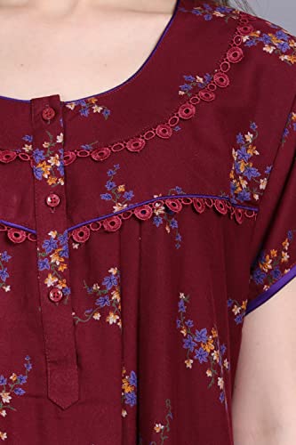 Image of Women's Alpine Mix Print Maxi Nightgown