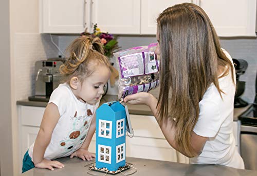 Sherwoodbase Ridge - Wild Bird House Feeder, Weatherproof Design For Easy Cleaning & Refills, Comes With Hook To Hang On Tree, Poles In Backyard Garden, Patio; Gift Idea For Parents (Blue) #TOP4