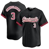 Custom Mens/Women/Youth Cincinnati Black JEIMER CANDELARIO Baseball Stitched T-Shirt for Sports Fan
