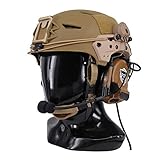 DAN DISCOUNTS Auriculares tácticos tácticos militares con cancelación de ruido y pastilla electrónica, auriculares tácticos militares para airsoft y caza, voz + versión de silicona