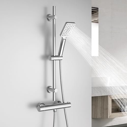 Colonne de douche inox 70cm, douchette 3 jets Dylin GMBH