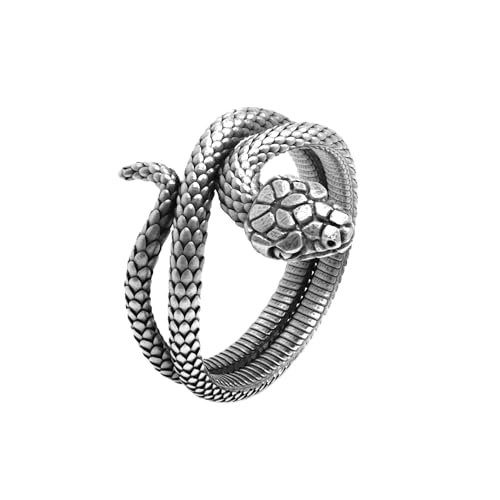 Snake Ring – Sterling Silver Snake Wrap Ring for Men