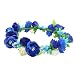 Love Sweety Flower Crown Flower Headband Hair Wreath for Wedding Featival (Royal Blue)