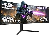 Vibox 49-Zoll 120Hz UltraWide Curved Gaming-Monitor – UWQHD-Auflösung, 1ms, Adaptive Sync, HDMI &...