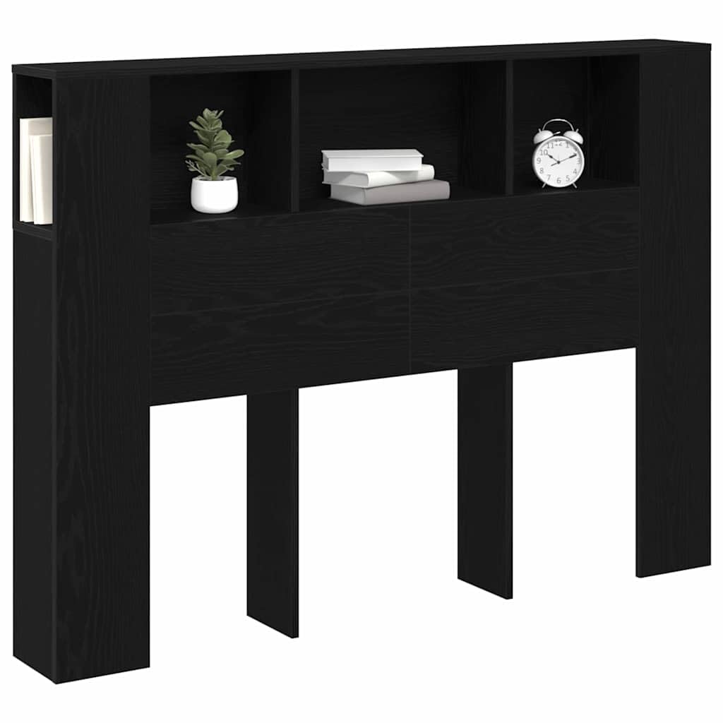 vidaXL Headboard Cabinet Black Oak Engineered Wood โ image 1