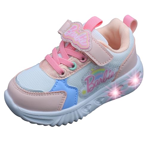 Barbie Toddler Girls' Light-Up Sneakers - Pastel Pink, Size 8