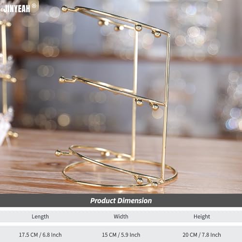 JINYEAH Crown Display【Metal Luster】 Crown Holder Tiara Display 3-Tier Bridal Crown Display Stand Crown Storage Organizer Jewelry Holder for Women Girls Wedding Home Shop Store by JINYEAH - Used condition - Image 4