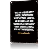 Vintage Metal Sign Decor Beyonce Knowles quotes Poster Retro Funny Tin Signs For Man Cave Decor Basement Pub Farmhouse Diner Cafe Outdoor Aluminum Decorations 8x12 Inch